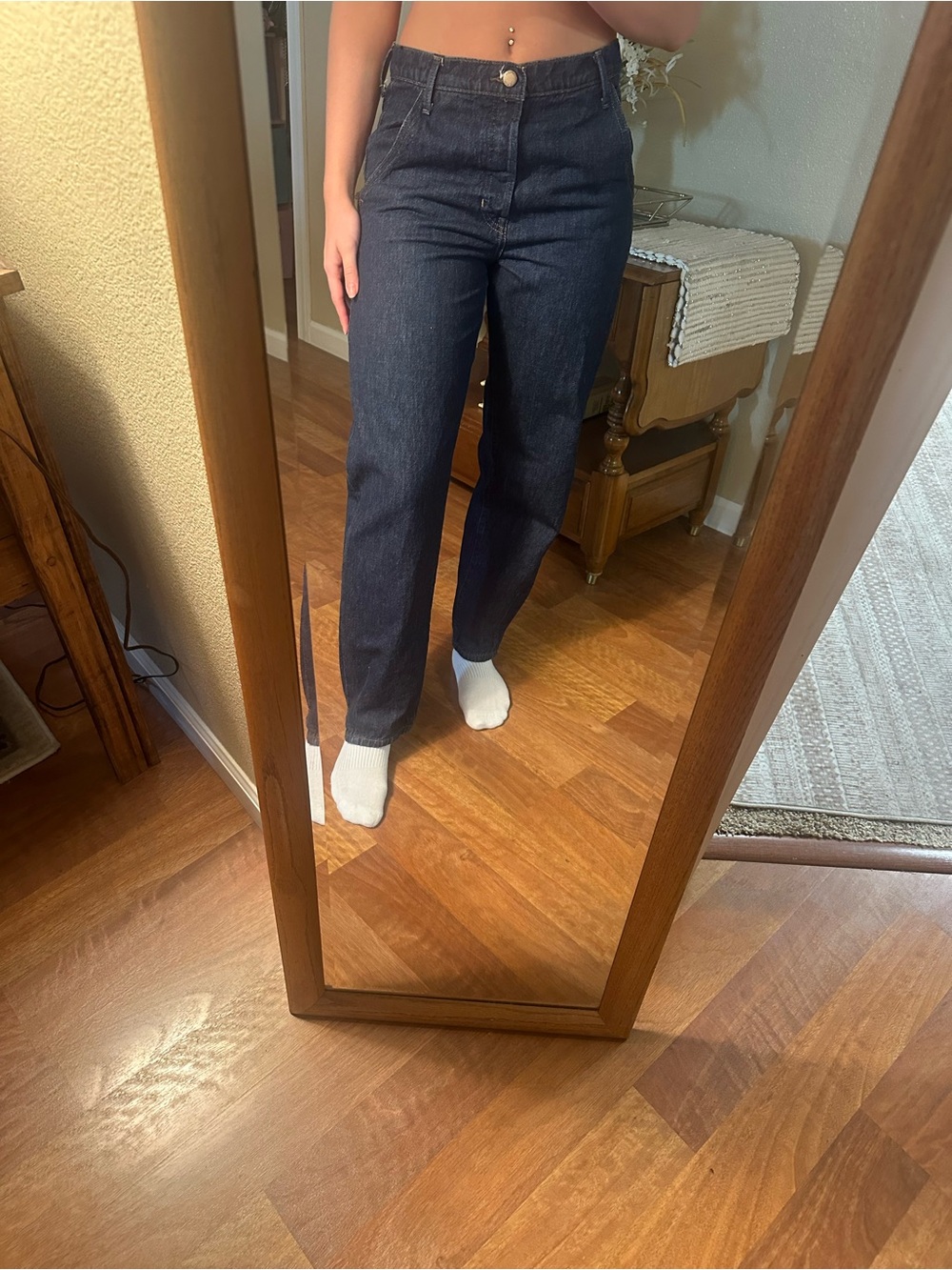 Banana Republic Classic High-Rise Straight Leg Jeans - Dark Blue